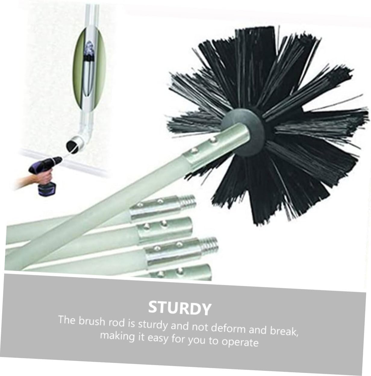 LABRIMP 2pcs Multi-Function Dryer Vent Brush Air Duct Cleaning Tools for Vent Chimney Cleaner Home Cleaning Supplies
