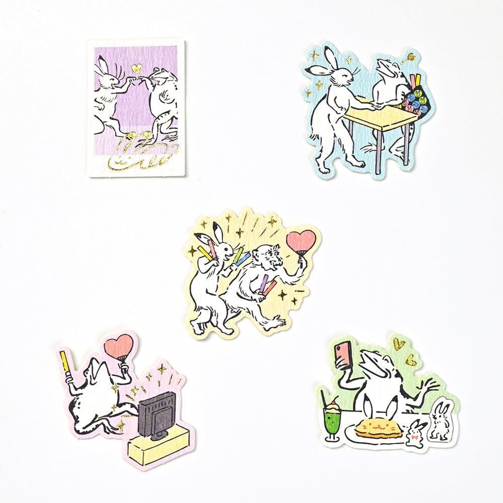 Amazon | エヌビー社 フレークシール 推し活絵巻 | 5柄 25枚入