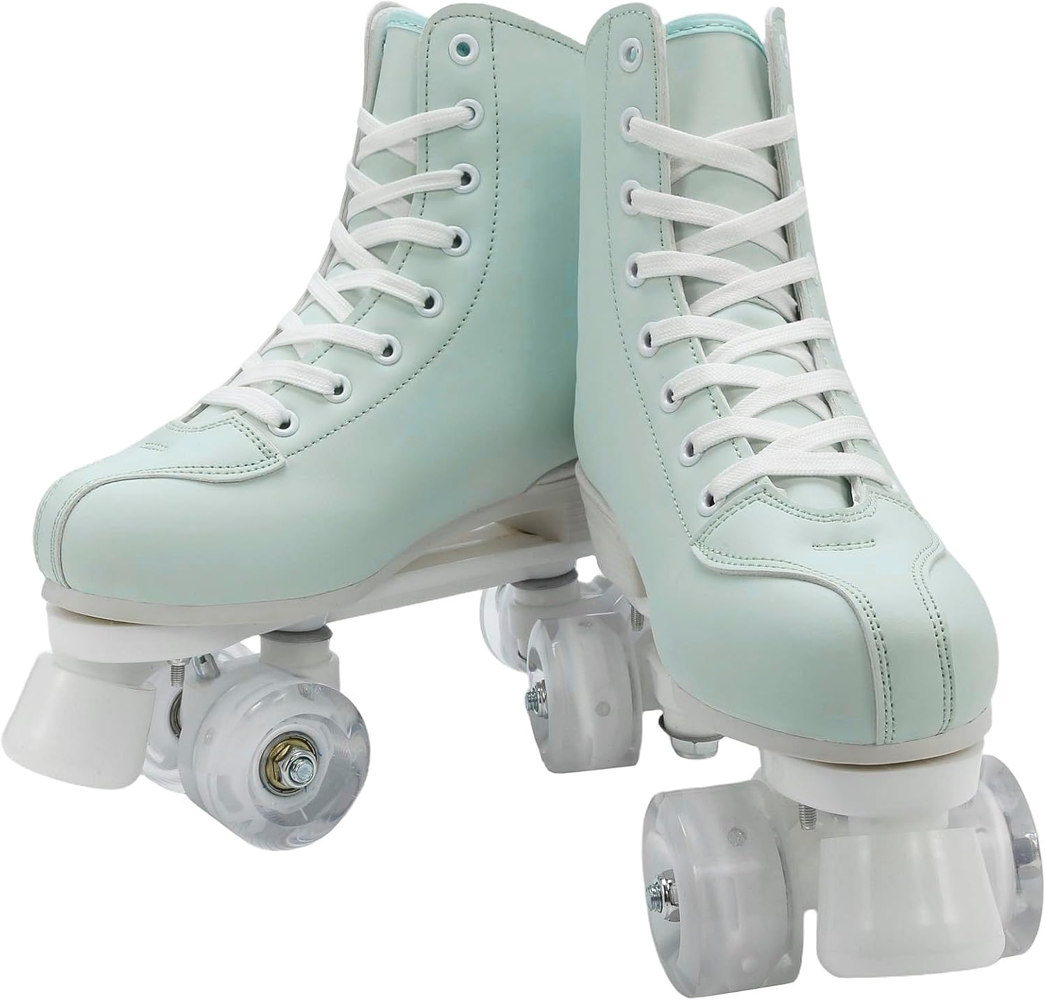 Comeon Women's High-top Roller Skates - PU Leather Indoor/Outdoor Four-Wheel Skates