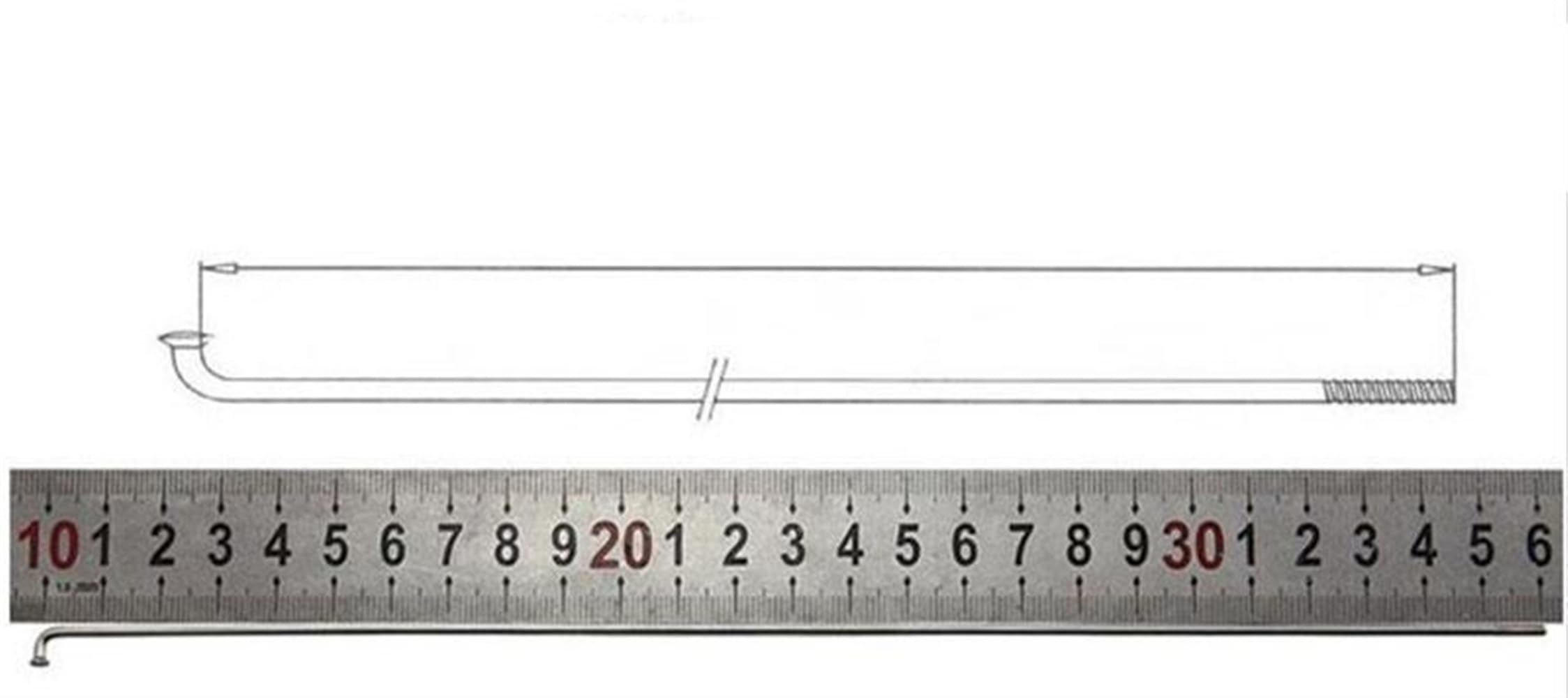 DT Swiss Champion Silver Spokes 14 g = 2 mm Box 100, 186 mm