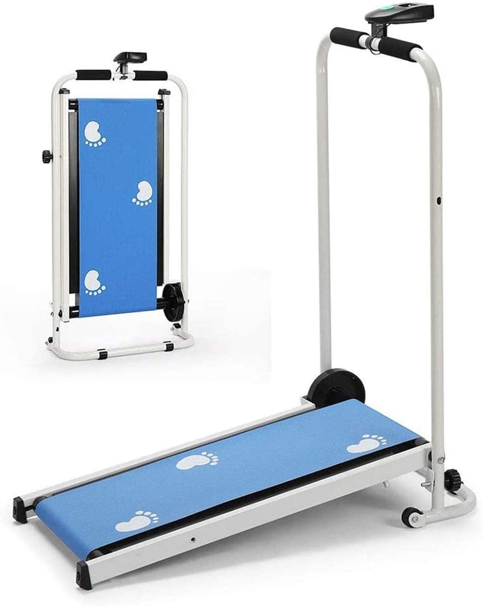 LUHUIYUAN Mini Mechanical Folding Treadmill, Manual Running Machine Mini Fitness Walking Machine for Home Gym Exercise