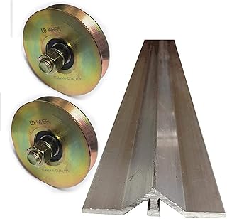 Gate V Track Aluminum 48ft in 8 Section of 6ft Sliding Gate Track Slide Rolling Roll and 2 of 4