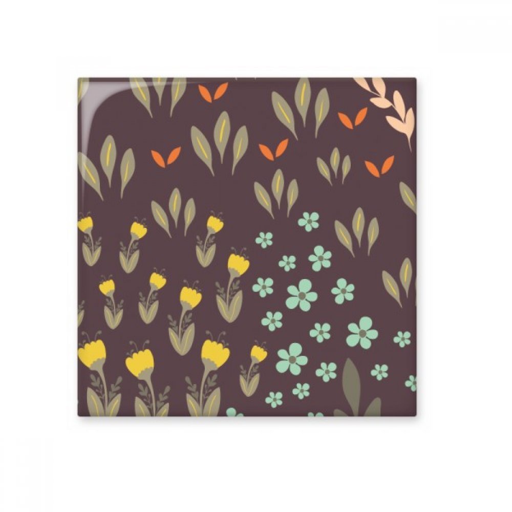 Carreaux céramique brillant mur cuisine faïence fleur marron
