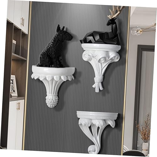 Miniatura 5 de IMIKEYA Estante de pared para colgar, estante de almacenamiento, estante de pared de estilo nórdico, estante para almacenamiento de pared, estantes