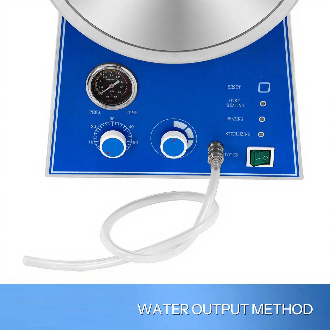 USA Stcok 24L Tabletop Steam Sterilizer Adjustable Temperature Timer Autoclave Sterilizer TM-T24J