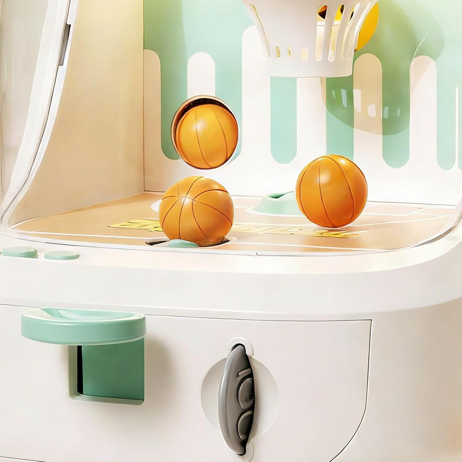 Mini Basketball Game Toy, Educational Ball Sports Set, Large Mind Training Toy with Fun Interactive Play, Cooking with Compact Design, Heat Resistant Metal Grid, Boys Girls