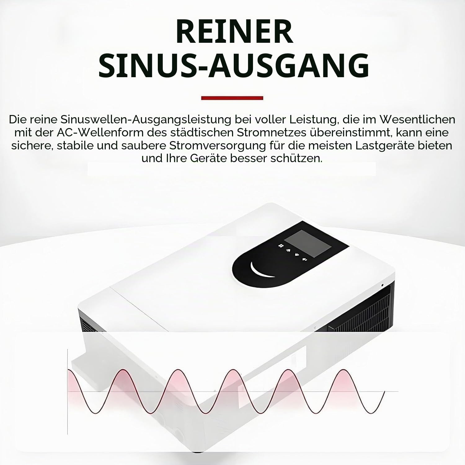 1.0-10.2KW Hybrid wechselrichter 12V 24V 48V netzunabhängiger Reiner Sinus-Wechselrichter, PV-Eingang 40-450VDC, mit MPPT Solarladeregler, für Blei und Lithium-Batterien(1.0KW/12V)