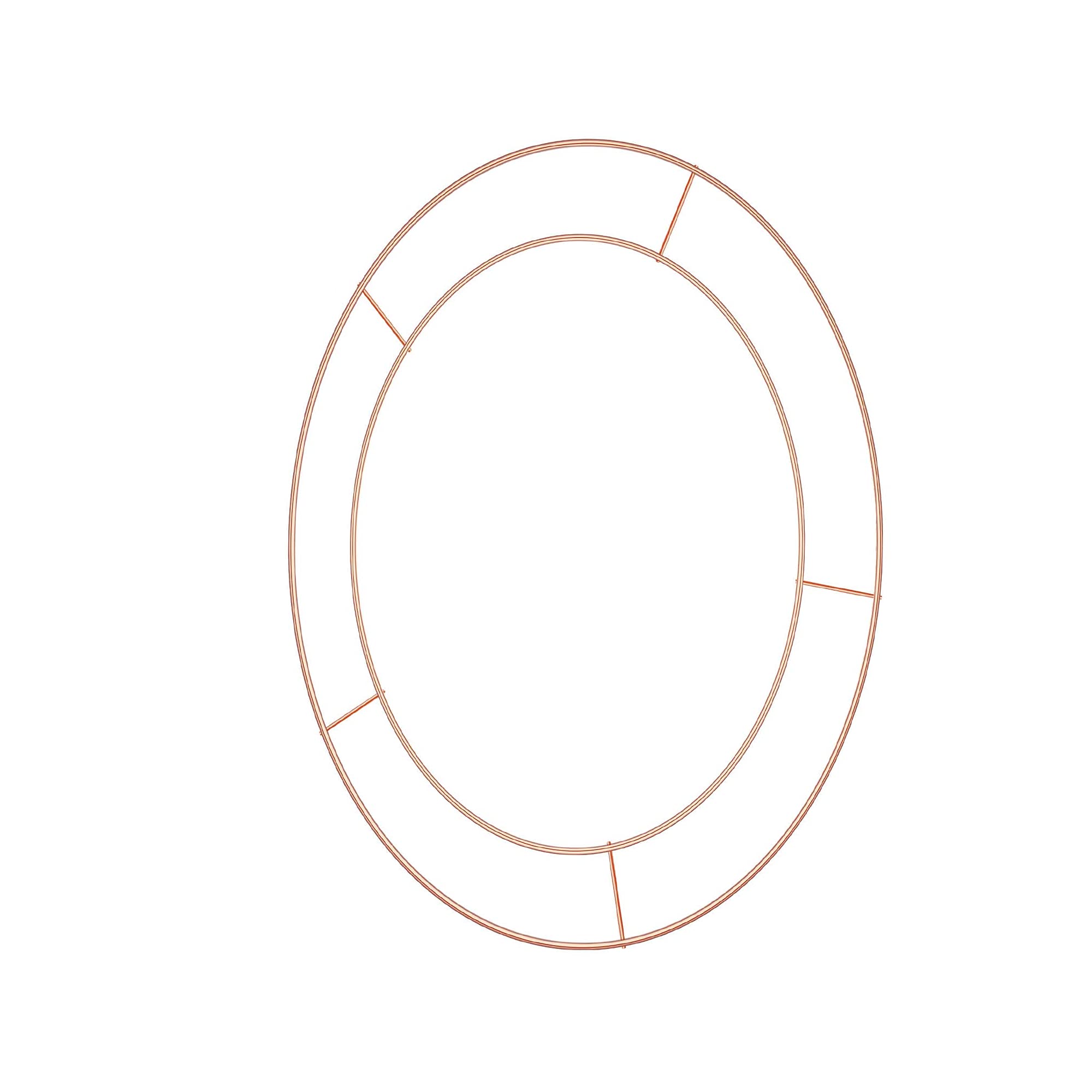 20" Big Flat Wire Wreath Making Metal Ring Frame Holly Christmas Craft Moss, Funeral and Florist Wreath Making (2)