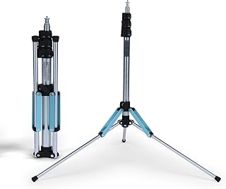 ILIOS LIGHTING Photography Tripod Travel Light Stand Portable Aluminum Lightweight 5ft Photo Studio Tripod for Strobe Reflector Small Softbox Ring Light Weighs Under 1.5 lbs.