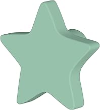 GRECA Star children's knob. Lacquered finish. Size: 6 x 6 cm. Ideal for children's decoration. (Green)