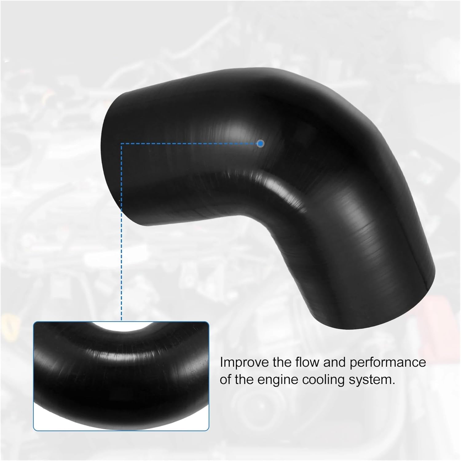 32mm-102mm ID 42mm-112mm OD 90 Degree Elbow Coupler Silicone Hose Intercooler Tube/Car Engine/Silicone(63mm ID - 73mm OD)
