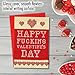 NobleWorks, Valentines Card for Adults - Funny Valentine's Gift, Humor Card with Envelope - Happy F-cking Valentines 2142