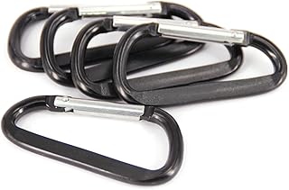 カラビナキーチェーン 5個 カラビナキーホルダー 多目的ロックフック 軽量 強力 カラビナ キャンプ ハイキング 釣り用