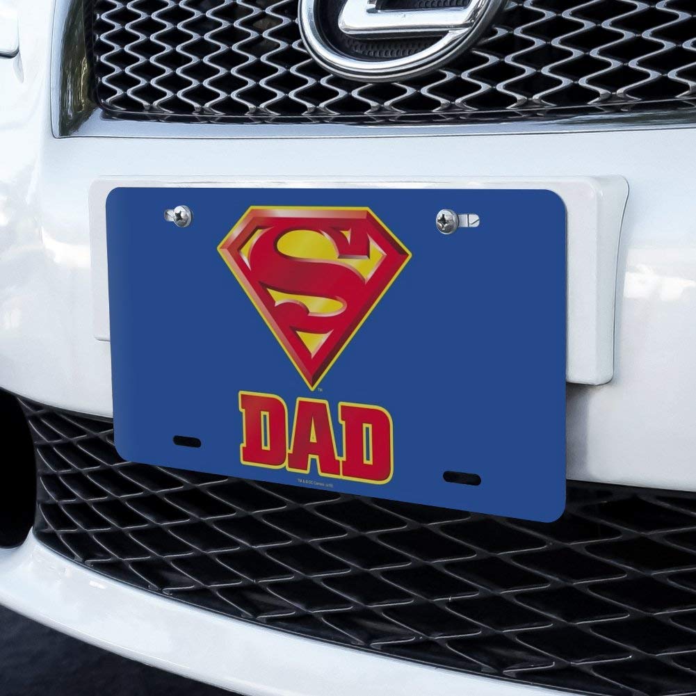GRAPHICS & MORE Superman Super Dad Shield Logo Novelty Metal Vanity Tag License Plate
