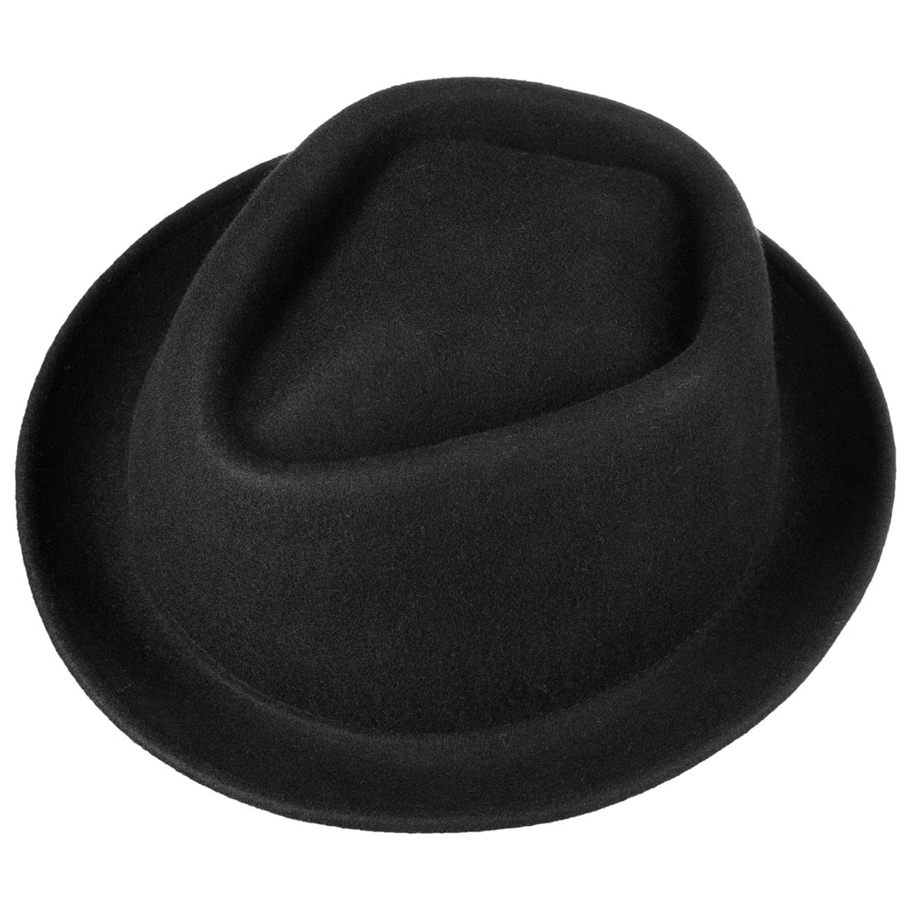 Lierys Chapeau Pork Pie Blank Femme/Homme - de Musicien Feutre pour Homme Hiver Automne Ete Printemps Printemps-ete