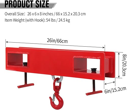 Miniatura 2 de Gancho de elevación para montacargas, elevador de elevación de carretilla elevadora de capacidad de 4400 libras, accesorio de gancho de elevación de
