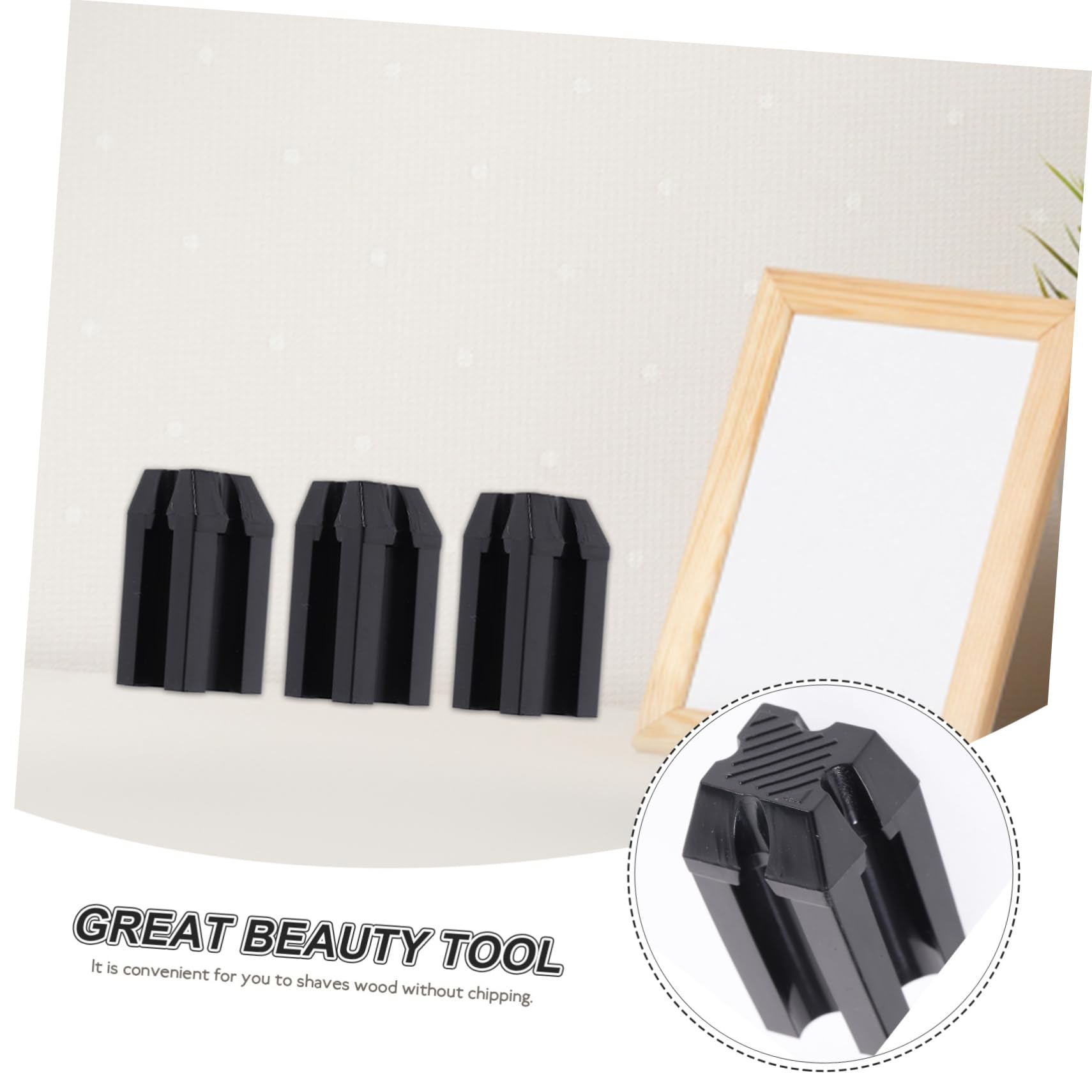 MAGICLULU 5 Set Temperamatite Per Sopracciglia Strumento Per Il Trucco Temperamatite Doppio Per Eyeliner Rossetto Coperchio Staccabile Nero 3 Pezzi * 5