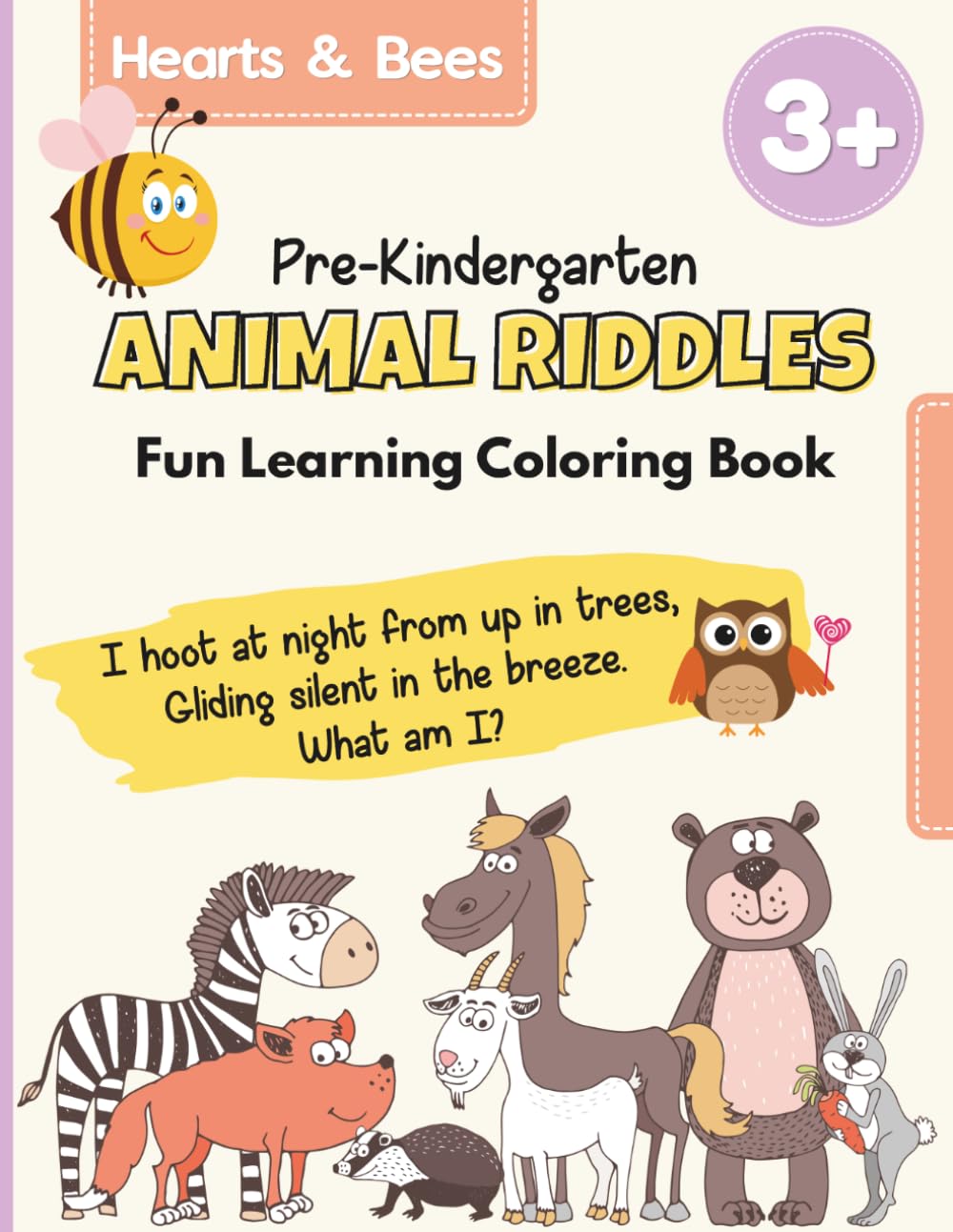 Pre-Kindergarten Animal Riddles: Fun Learning Coloring Book for Kids Ages 3–5: Rhyming Guessing Games and Coloring Activities for Preschool Learning