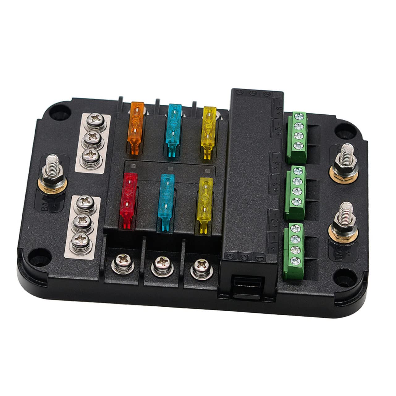 10v Fuse Holder Auto Fuse Block for Applications Distribution Panel Led Indicator for Cars Rvs Trucks and Boats