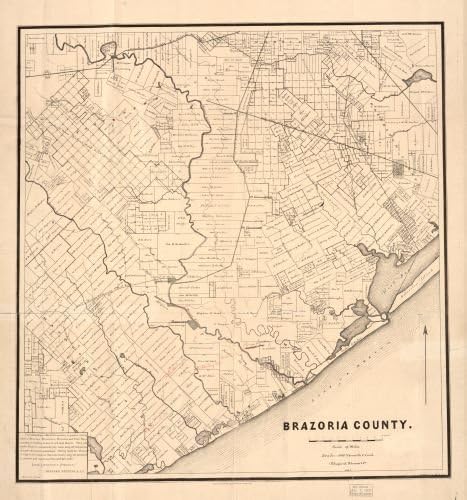 Amazon Com Infinite Photographs 1877 Map Brazoria County Size 22x24 Ready To Frame Brazoria County Texas Brazoria County Posters Prints