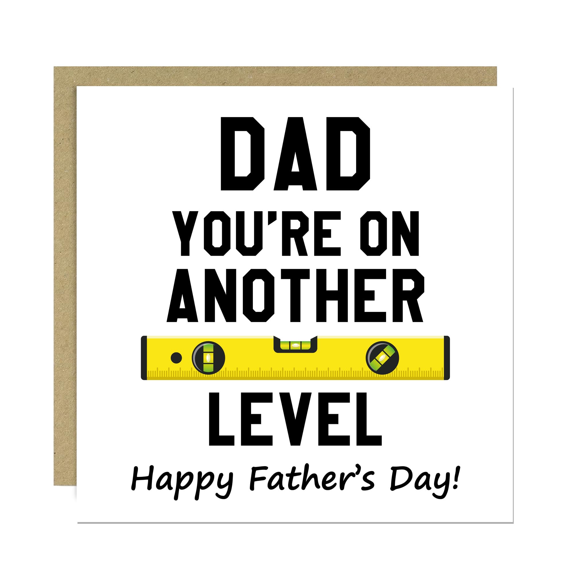 RED OCEAN Funny Card For Dad For Fathers Day DAD ANOTHER LEVEL Card With Envelope Included Fathers Day From Daughter Son Thank You Cards