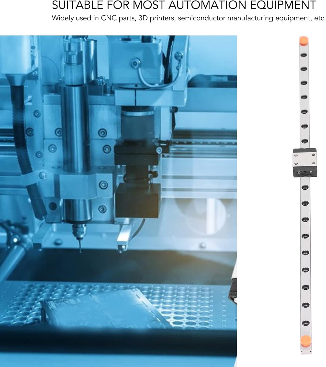 300mm MGN7C Sliding Block Linear Motion Linear Rail Slider Bearing Steel Carriage Block 3D Printer Linear