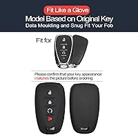 Vista 2 de 2 piezas Compatible con Chevy Chevrolet Bolt EV EUV Trailblazer Traverse Trax Blazer Equinox Cruze Sonic Volt Smart Funda para llavero de 4 botones