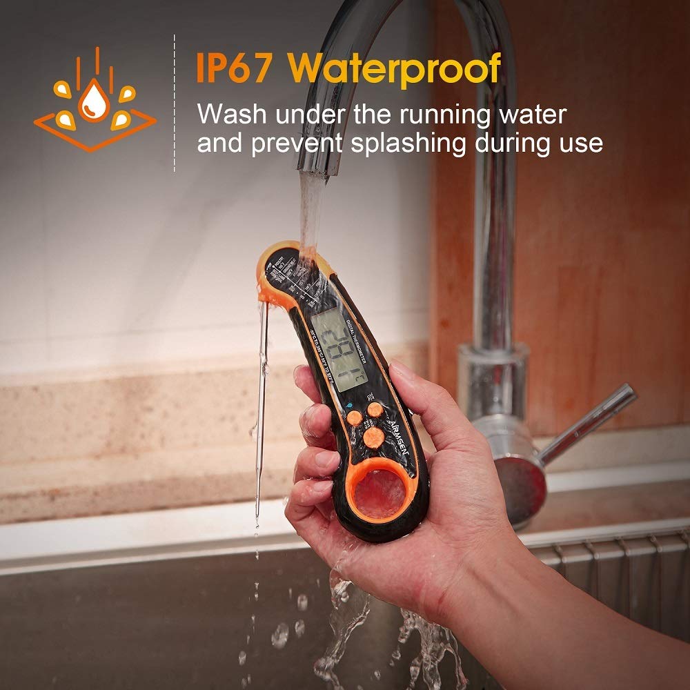 Food Thermometer Kitchen Thermometer Digital Thermometer Meat Thermometer BBQ Waterproof Kitchen Cooking Tools(D)