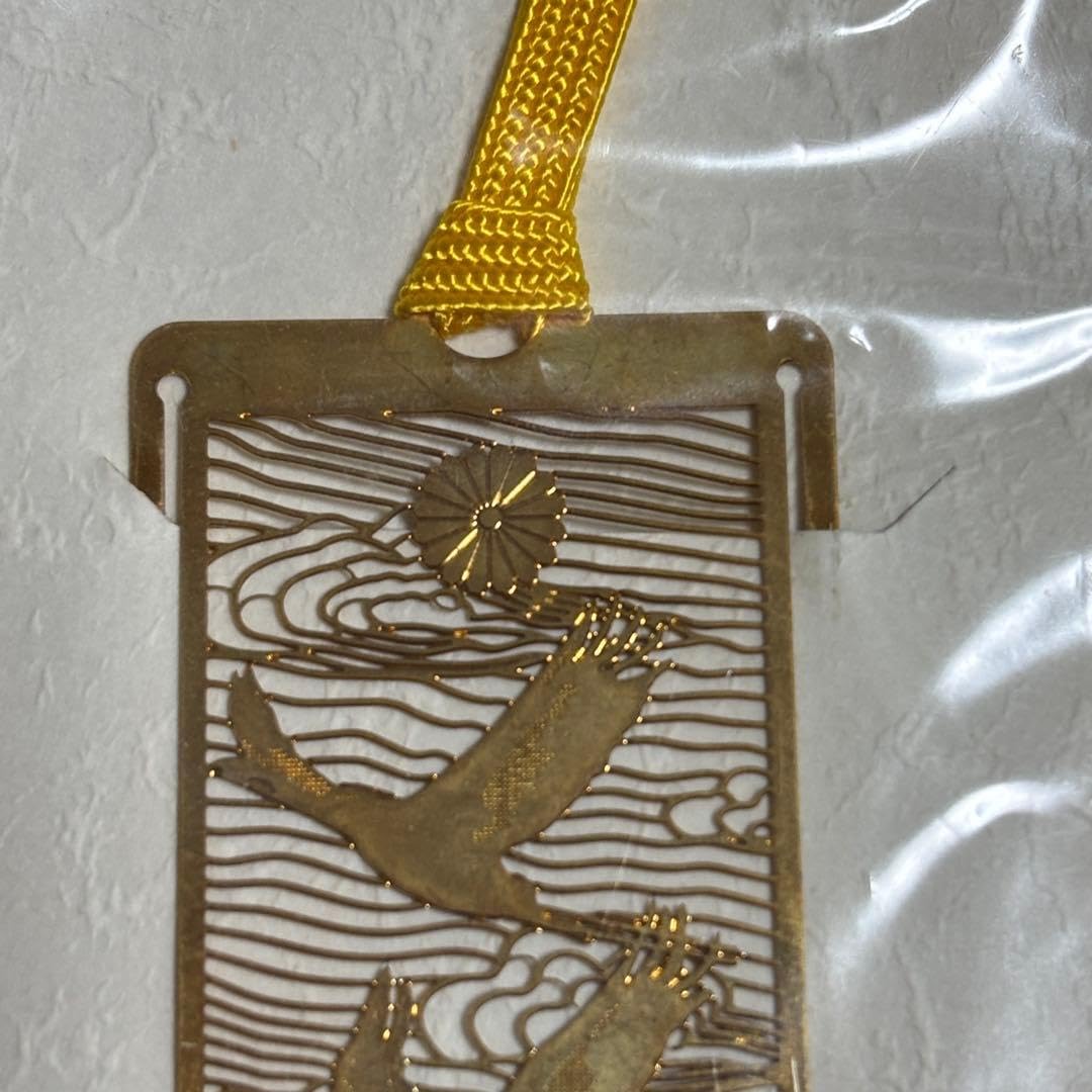 彫金しおり ブックマーク 明治神宮 鶴