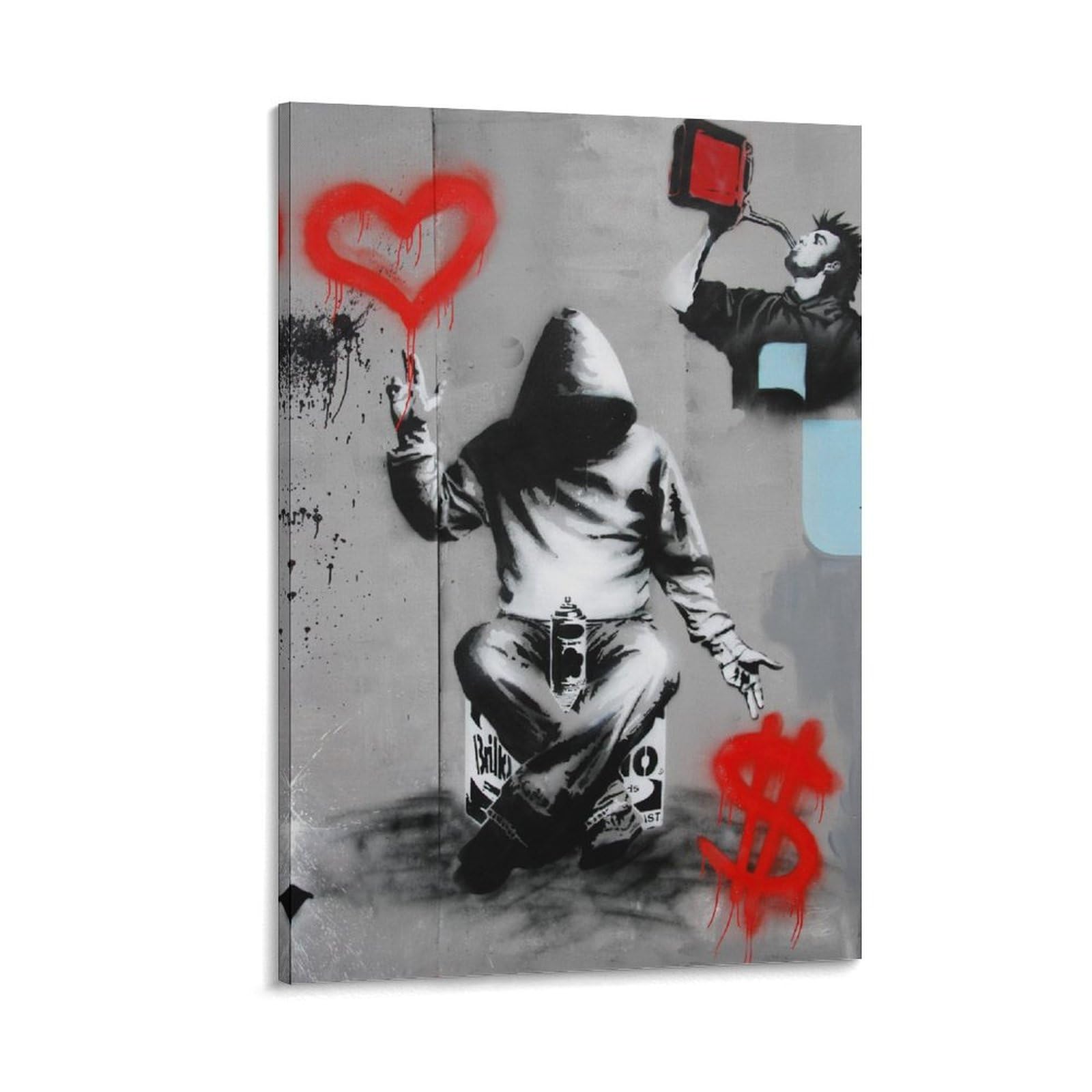 Amazon.co.jp: バンクシー 愛とお金の壁掛けアート ポスター 壁飾り