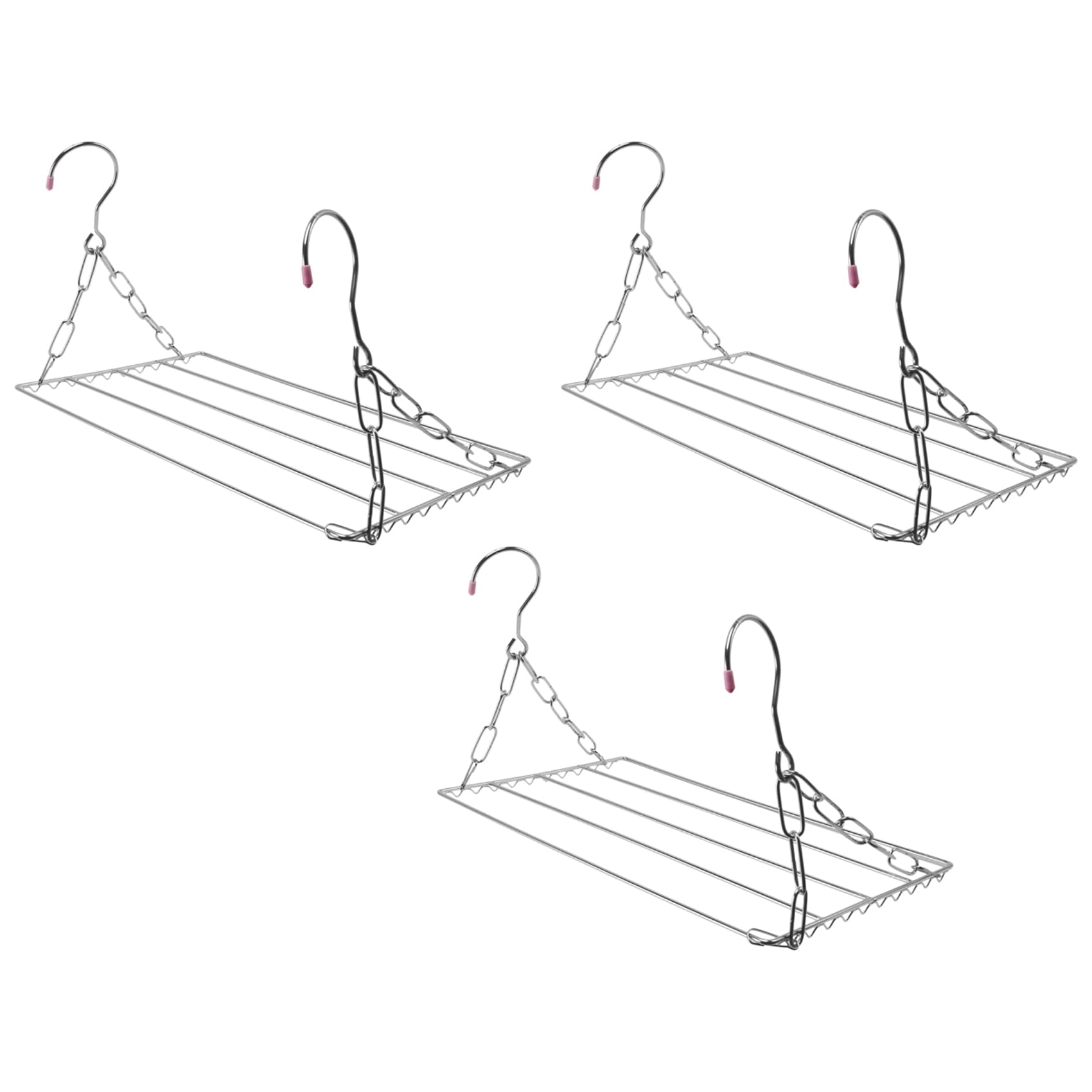 Hndhbfgrt 3X Multifunctional Clothes Drying Rack, Stainless Steel Laundry Garment Drying Hanger for Hanging Clothes, Towels, Socks