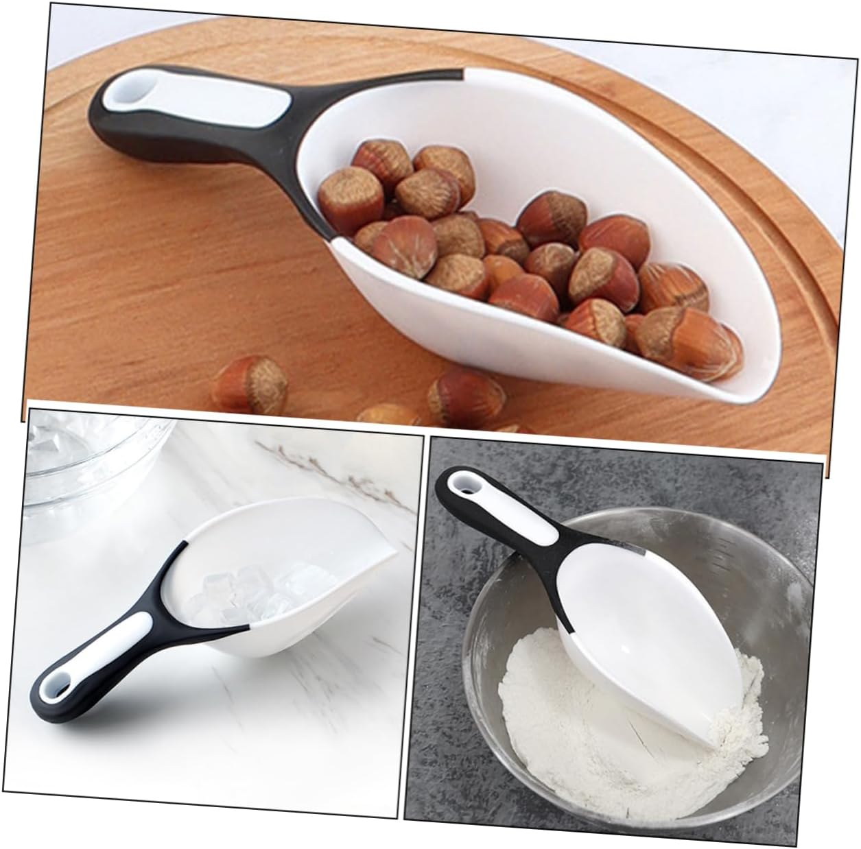 PRETYZOOM 5sets Ice Cube Shovel Flour Shovel Machine Flat Pan Coffe Beans Food Shovel Food Scoop Small Flour Scoop Candy Scoop Shovel for Ice Cubes Kitchen Scoop French Fries Scoop Pp 2pcs*5