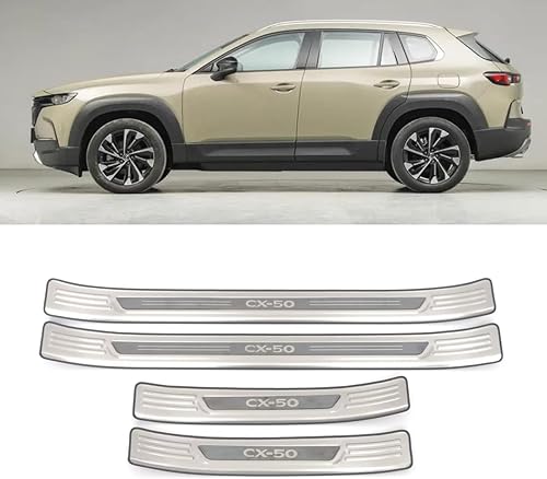 OLIKE Protector de umbral de puerta de acero inoxidable compatible con Mazda CX-50 CX50 2023 2024