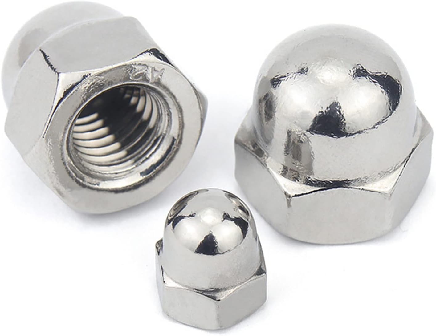 Lug nut M3 M4 M5 Black White Dome Protection Cap Covers Exposed Hexagon Plastic PE Nut Bolt (M4 2)