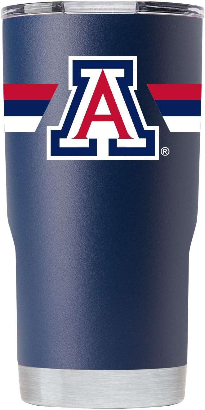 Gametime Sidekicks Arizona 20oz Navy Tumbler - Officially Licensed, 18/8 Stainless Steel, Double-walled, Vacuum-insulated, UV LED Printed Logos, Sweatless, Stays Hot/Cold