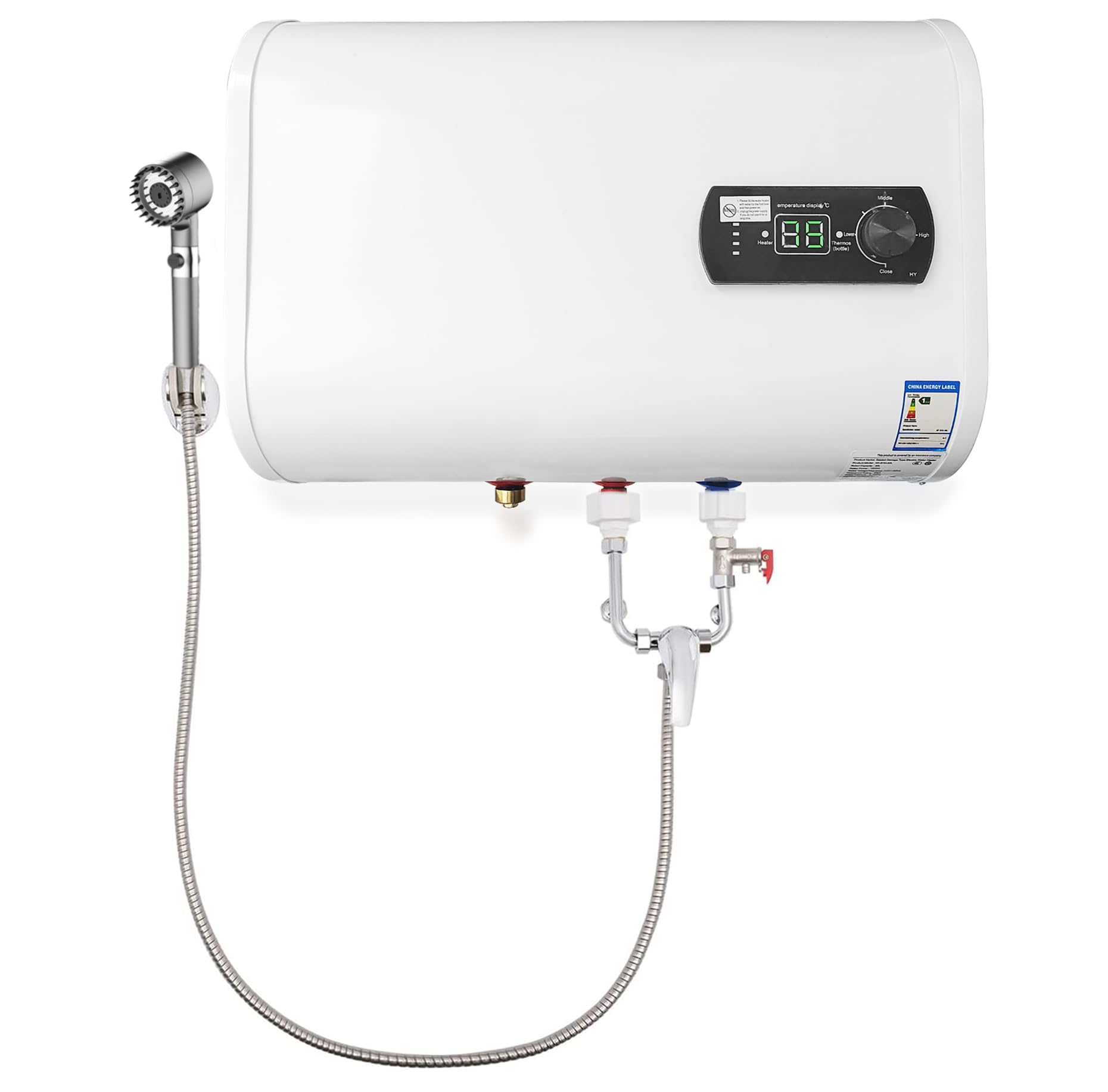 決まりました‼️電気温水器 Amazon | 電気温水器 100V~110V 1500W 30℃~75℃調節可 電気温水ヒーター