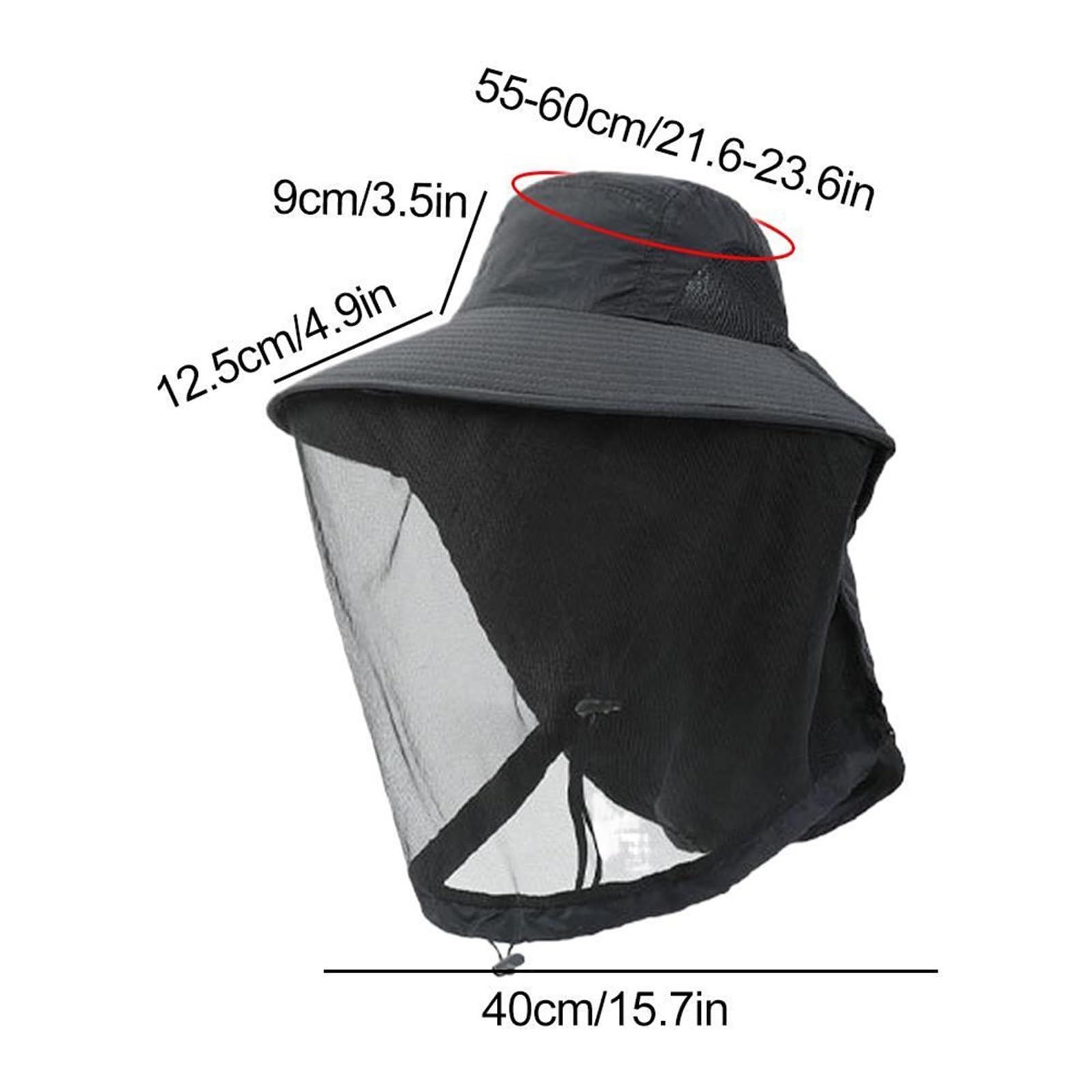 Cappello da campeggio con rete antizanzare, Cappello Mosquito Face Neck ion da pescatore unisex Multicolor | Color 4