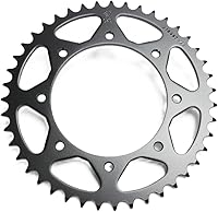 JT Sprockets JTR487.43 43T Steel Rear Sprocket - Ultra-Durable C49 High-Carbon Steel, Black Finish for Motorcycles & ATVs