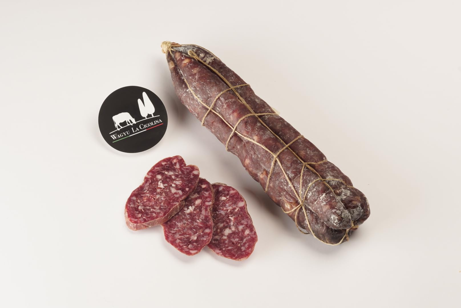 La Cigolina – Salame di Wagyu 200g + Salame di Frisona 400g | Salumi bovini artigianali 100% italiani | A basso contenuto di grassi, ricchi di gusto e Omega 3 | Stagionati e naturali