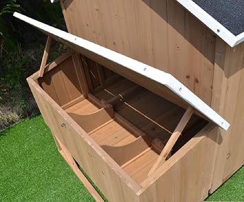Deluxe Large Wood Chicken Coop Backyard Hen House 4-8 Chickens with 3 Nesting Box