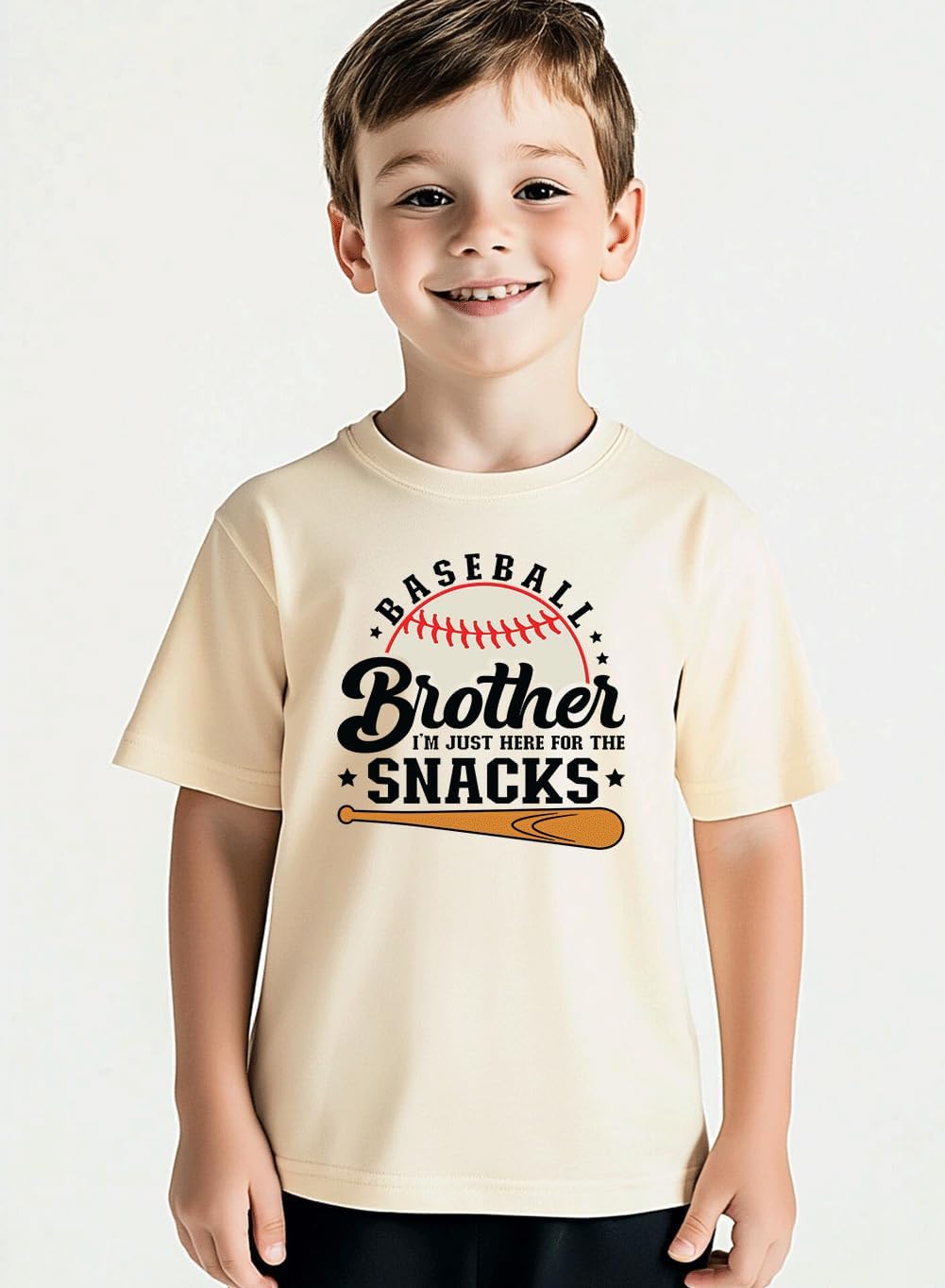 Baseball Shirt for Toddler Boys Funny Baseball Brother T-Shirt Kids Summer Baseball Lover Short Sleeve Cotton Top - Image 6