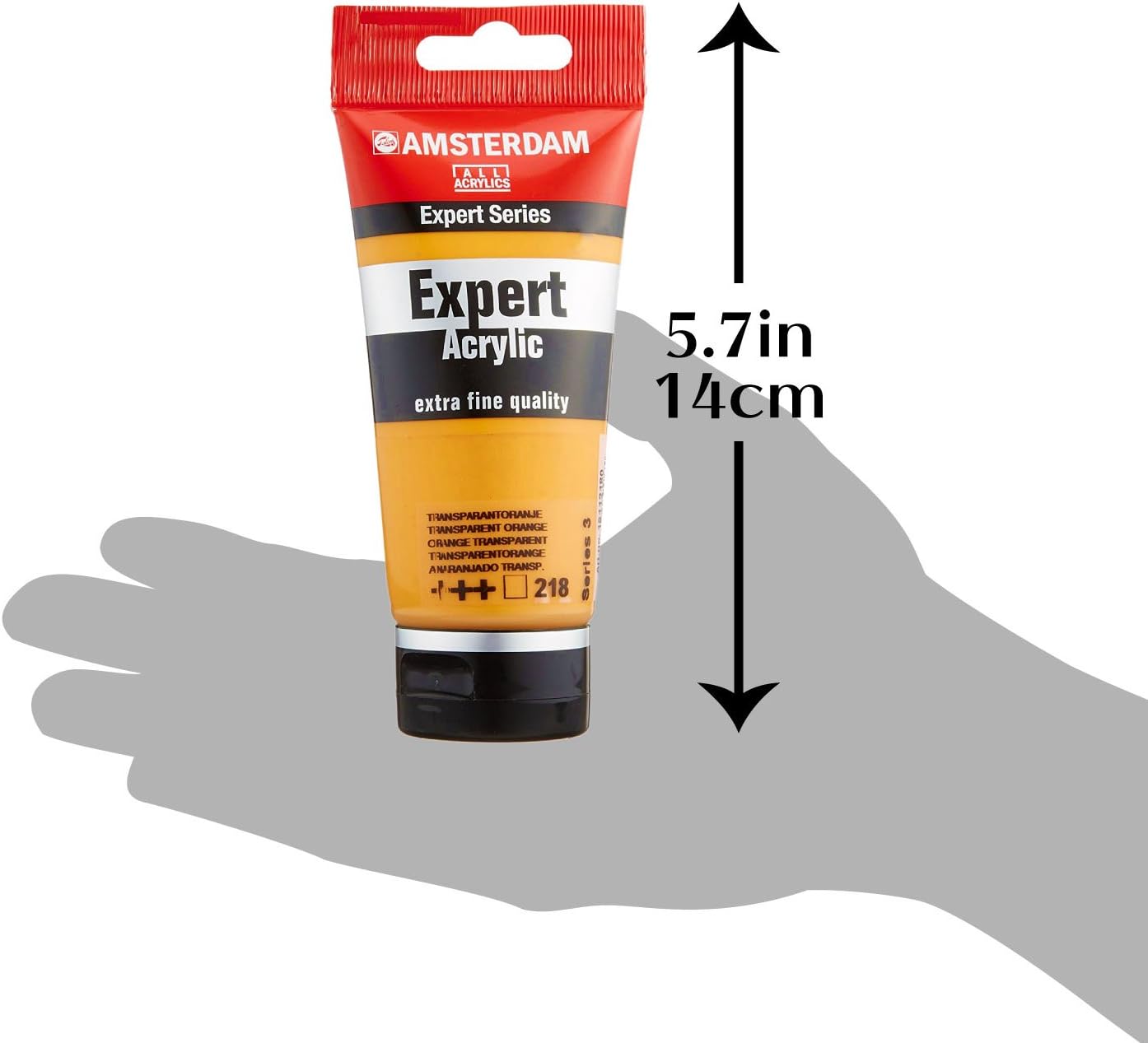 Amsterdam Expert Series Acrylic Paint Tube - Transparent Orange 218-75 ml - Heavy Body - Professional Lightfast Pigmentation - Image 5