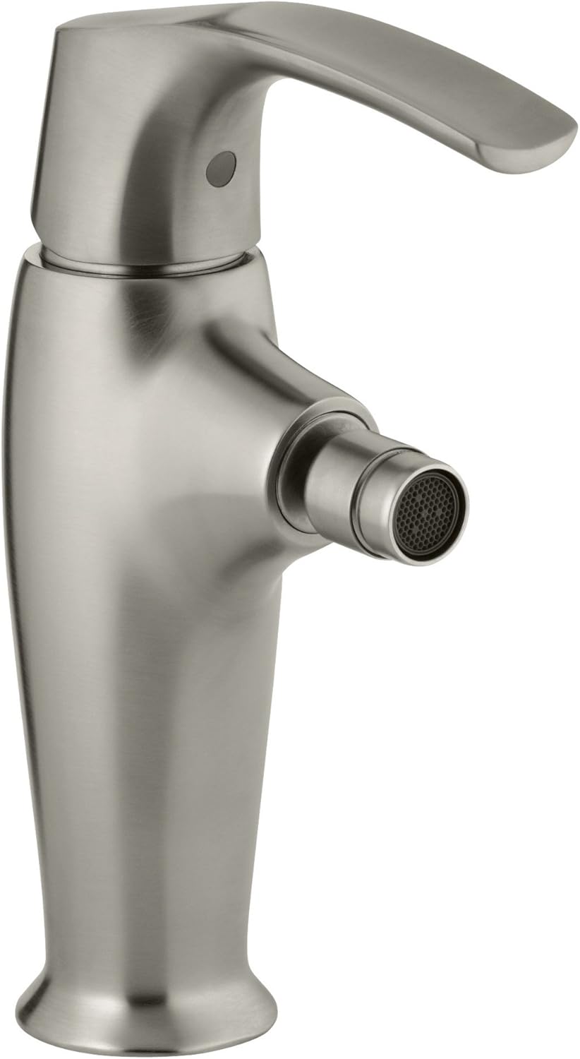 Kohler K-19481-4-BN Symbol Single-Control Bidet Faucet, Vibrant Brushed Nickel