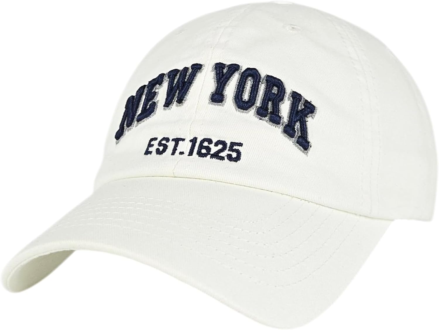 Elidan NY Dad Hat New York EST.1625 Cotton Cap, Adjust Buckle Strap, Unstructured Low-Profile NY Baseball Cap for Men & Women