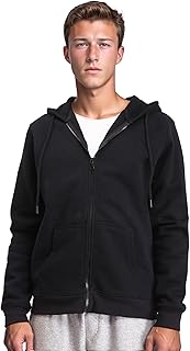 سويت شيرت شتوي بتصميم غربي برقبة بغطاء للرأس وسوستة للرجال من ريفين (عبوة من قطعة واحدة)