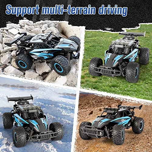 Kolegend 1809 Rc Cars 20 Km/H Remote Control Car 30+Min With Chassis Lights 2 Batteries, 13 Inch All Terrains Rc Monster Trucks Off Road Vehicle For Boys Girls Kids thumb #2