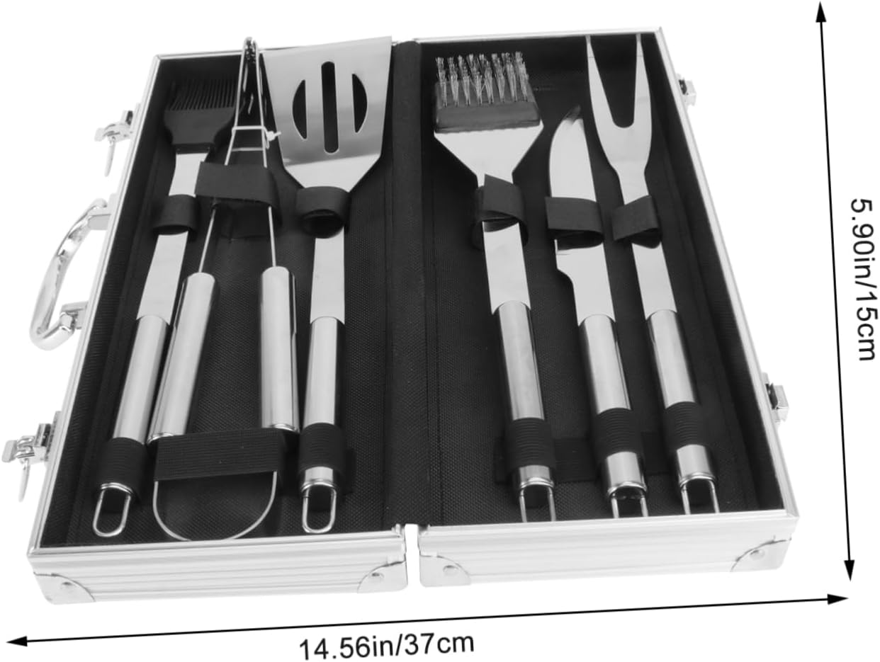 Grill Accessories Set BBQ Tool Set BBQ Tool Aluminum Case for Foodies Camping Lovers