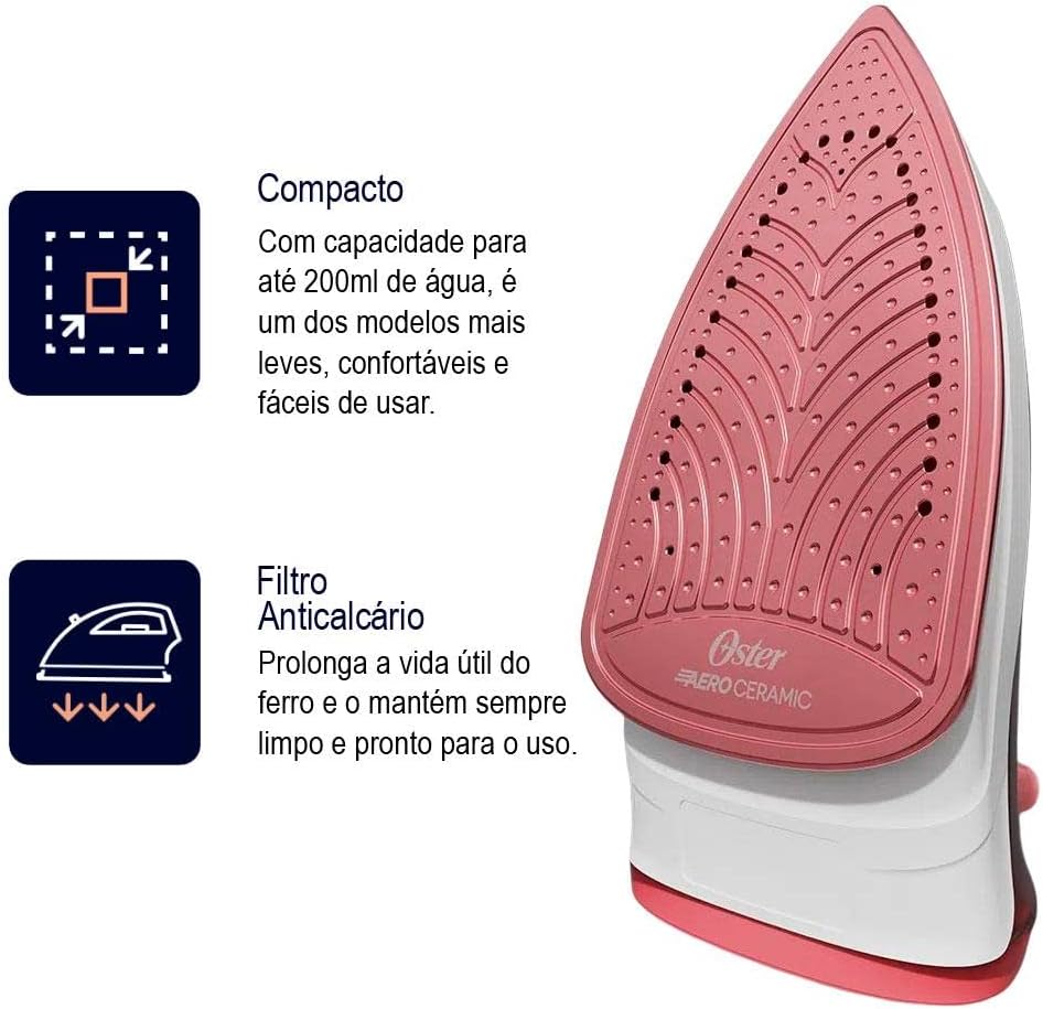 Ferro De Passar A Vapor Oster, Aeroceramic, Base Cerâmica, Novo Alerta 4 61Aiqbimi3L. Ac Sl1000