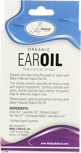 Miniatura 3 de Wally's Natural Products, Aceite orgánico para el oído con ajo y gordolobo, 1 fl oz - 2pc