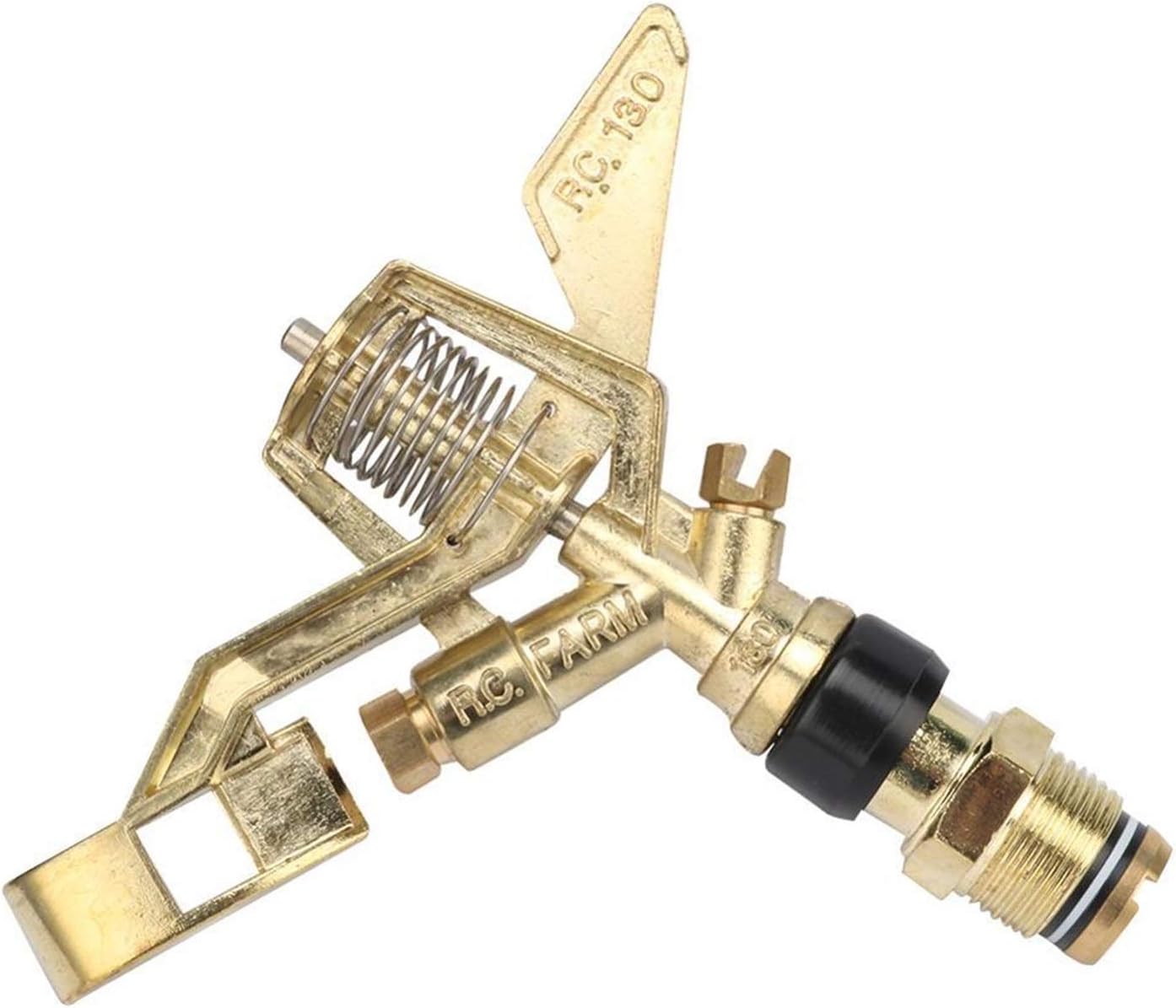 Irrigation Dripper 2 3/4" Brass Externally Threaded Rocker Sprinklers, 360 Gear-Driven Rotating Nozzles for Garden Yard, Gardening and Agricultural Irrigation